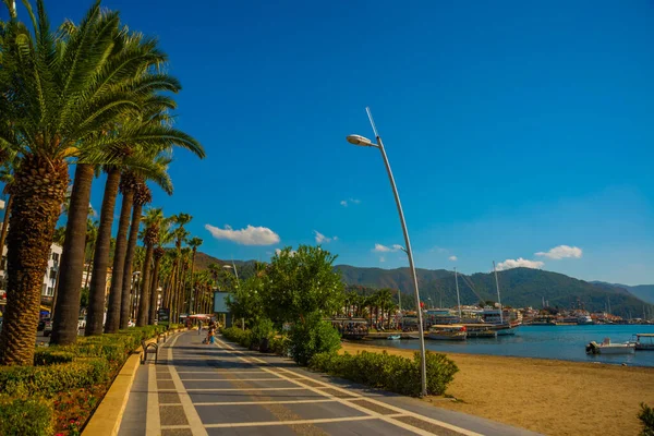 Marmaris Mugla Turquia Passeio Marítimo Cidade Marmaris Turquia Dia Ensolarado — Fotografia de Stock