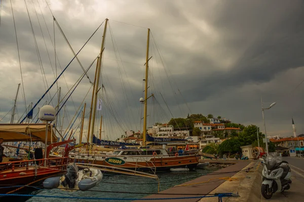 Marmaris Mugla Turquía Puerto Con Yates Lujo Hermosos Barcos Marmaris — Foto de Stock