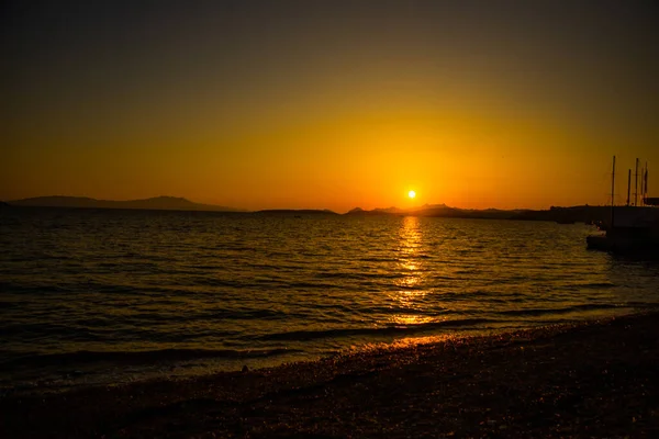 Bodrum Mugla Turkey Beautiful Landscape Sea View Sunset Bodrum — Stock Photo, Image