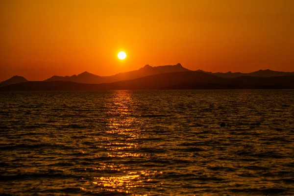 Bodrum Mugla Turquie Beau Paysage Avec Vue Sur Mer Coucher — Photo