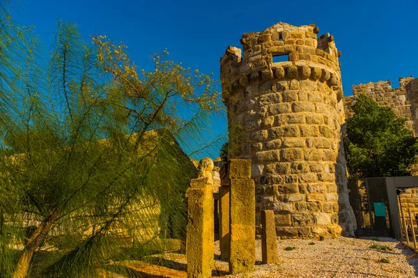 Bodrum Turkey Landscape View Ancient Fortress Castle Petra Bodrum Sunny — Stock Photo, Image