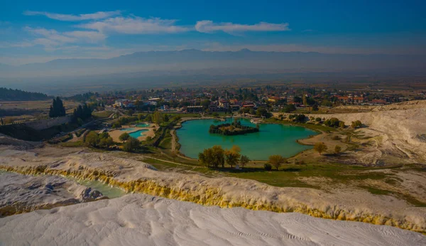 Pamukkale Denizli Türkei Landschaft Mit Blick Auf Einen Teich Naturpark — Stockfoto