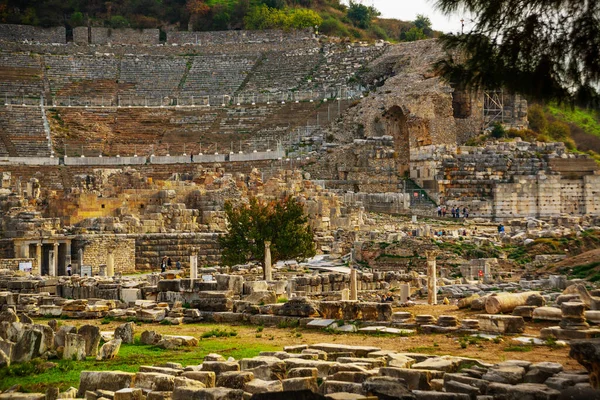 Ephesus Selcuk Izmir Turkey Огромный Древний Амфитеатр Эфесе — стоковое фото