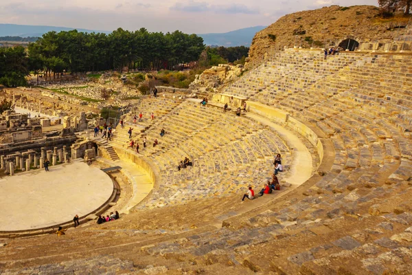 Ephesus Selcuk Izmir Turkey Enorme Oude Amfitheater Efeze Oude Stad — Stockfoto
