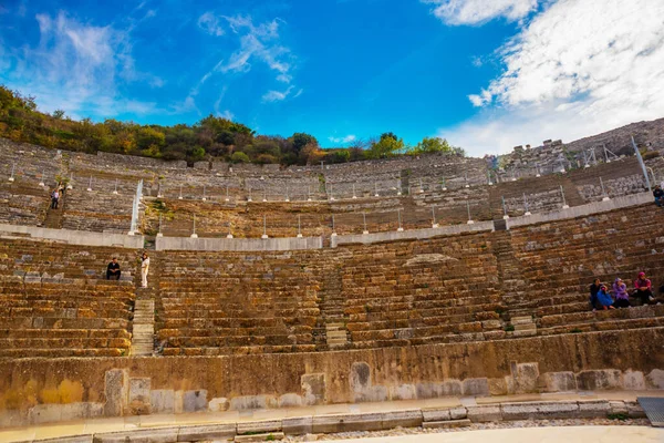 Ephesus Selcuk Izmir Turkey Huge Ancient Amphitheater Ephesus Ancient City — Stockfoto