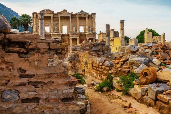 Efesus Selcuk Izmir Turkey Celsius Bibliotek Den Antika Staden Efesus — Stockfoto