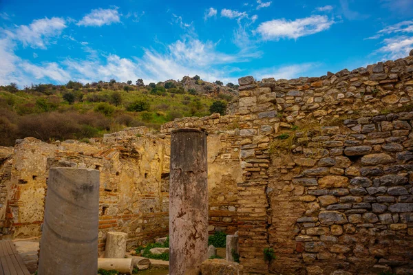 Ephesus Selcuk Izmir Turkey Ruins Street Ancient City Ephesus Turkish — Foto Stock