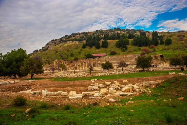 Ephesus Selcuk Izmir Turkey Agora Det Centrala Torget Och Odeon — Stockfoto