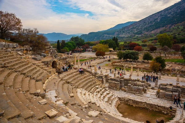Ephesus Selcuk Izmir Turquie Odéon Ancien Amphithéâtre Ephèse Dans Ville — Photo