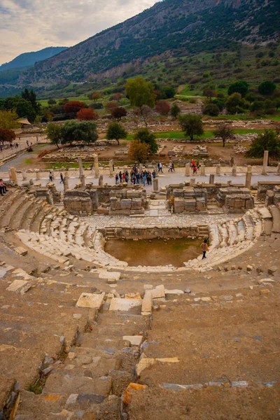 Ephesus Selcuk Izmir Turquia Odeon Anfiteatro Antigo Éfeso Cidade Turca — Fotografia de Stock