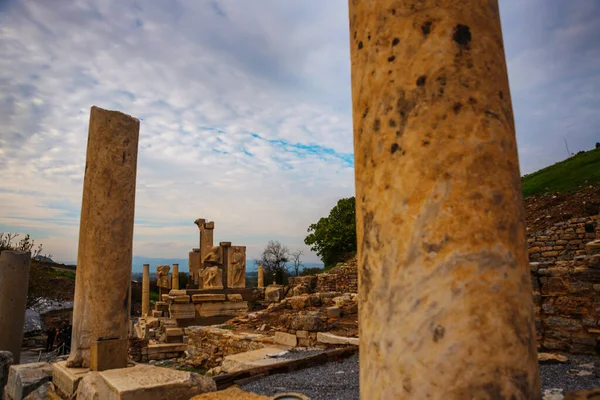 Ephesus Selcuk Izmir Turkey Zmir Selcuk Kentindeki Efes Antik Kentinin — Stok fotoğraf