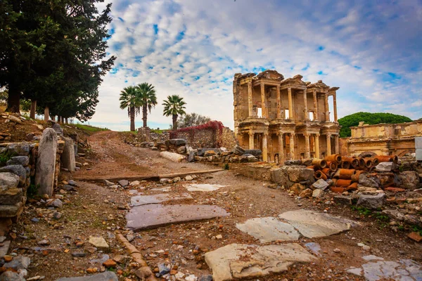 Ephesus Selcuk Izmir Turquía Celsius Library Ruins Ancient City Ephesus —  Fotos de Stock
