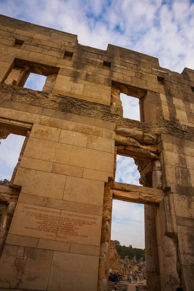 Ephesus Selcuk Izmir Turkey Antik Şehir Efes Teki Celsius Kütüphanesi — Stok fotoğraf