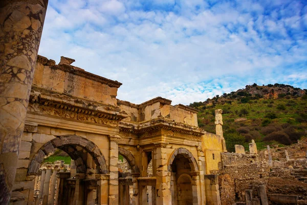 Ephesus Selcuk Izmir Turkey Details Mazeus Mithridates Gate Ephesus Ancient — стоковое фото