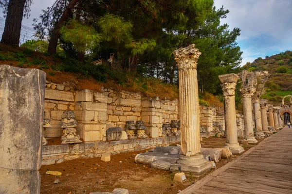 Ephesus Selcuk Izmir Turquía Ágora Comercial Principal Plataforma Comercial Ruinas — Foto de Stock