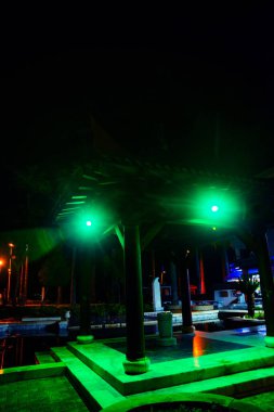 MARMARIS, MUGLA, TURKEY: Beautiful Marmaris Chinese Park at night.