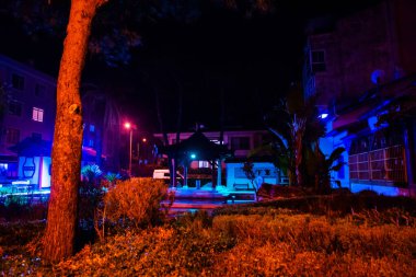MARMARIS, MUGLA, TURKEY: Beautiful Marmaris Chinese Park at night.