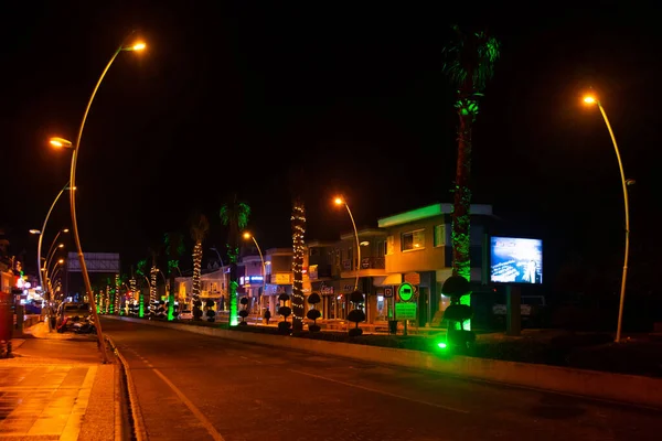 Marmaris Mugla Turquía Hermosa Calle Nocturna Decorada Para Nuevo Año — Foto de Stock
