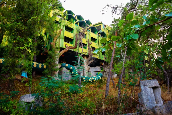 Camyuva Kemer Turkey Abandoned Destroyed Old Hotel Holiday Area Eco — Fotografia de Stock