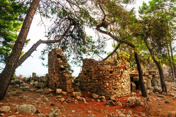 Phaselis Turkey View Ruins Ancient City Phaselis Cloudy Day Turkey — Stockfoto