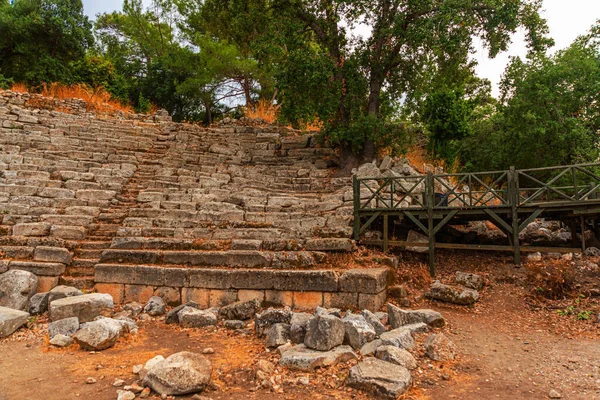Phaselis Kemer Turkey Ruins Amphitheatre Ancient City Phaselis Turkey Village — Φωτογραφία Αρχείου