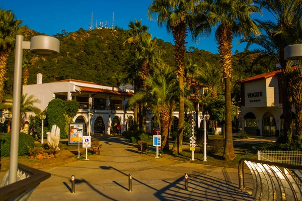 Marmaris Mugla Türkei Eine Traditionelle Touristenstraße Mit Einkaufszentren Und Geschäften — Stockfoto