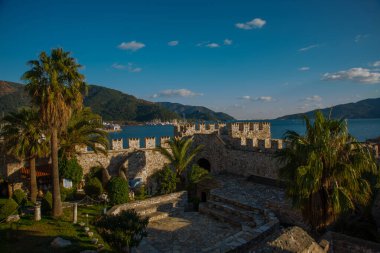 MARİS, MUGLA, TURKEY: güneşli bir günde Marmaris Kalesi 'nden görüntü.