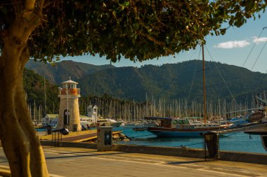 Marmaris, MUGLA, TURKEY: deniz feneri manzarası.