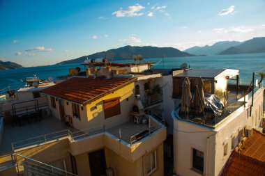 MARİS, MUGLA, TURKEY: güneşli bir günde Marmaris Kalesi 'nden görüntü.