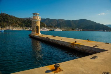 Marmaris, MUGLA, TURKEY: deniz feneri manzarası.