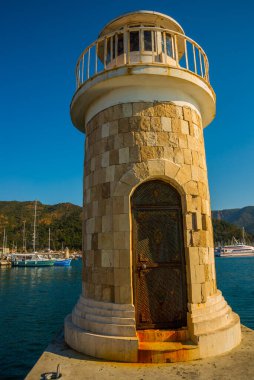 Marmaris, MUGLA, TURKEY: deniz feneri manzarası.