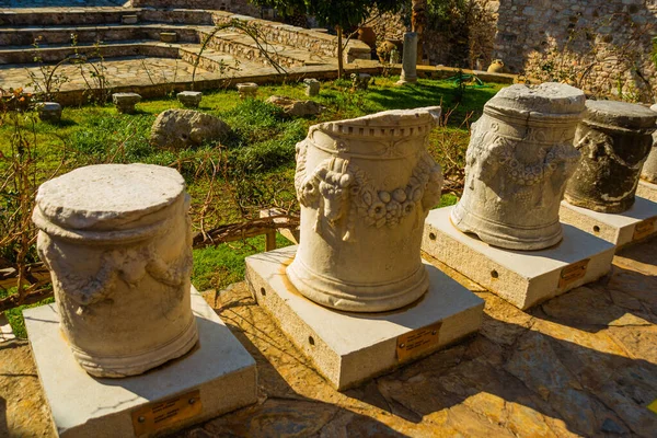 Marmaris Mugla Turkey Fragments Antique Columns Fortress Museums Marmaris — Stock Photo, Image