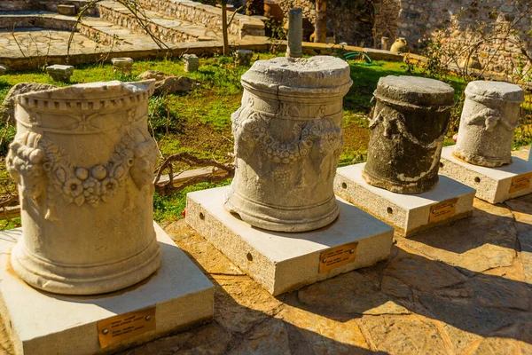 Marmaris Mugla Turkey Fragments Antique Columns Fortress Museums Marmaris — Stock Photo, Image