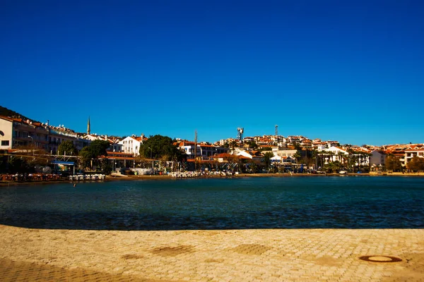 Datca Mugla Turquie Vue Promenade Sur Les Bâtiments Mer Dans — Photo