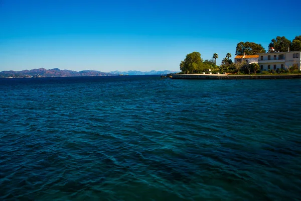 Datca Mugla Türkei Schöne Aussicht Vom Strand Auf Meer Und — Stockfoto