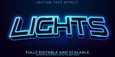 Düzenlenebilir metin efekti neon, 3d parıltı ve esport yazı tipi biçimi