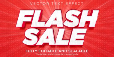 Flash Satış metin efekti, düzenlenebilir indirim ve metin biçimi
