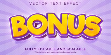 Çizgi film bonus metin efekti, düzenlenebilir komik ve eğlenceli metin biçimi