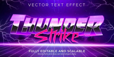 Retro, klasik metin efekti, düzenlenebilir 70 'ler ve 80' ler metin biçimi