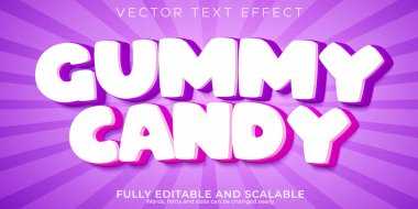 Şekerli şekerleme metin efekti; düzenlenebilir çizgi film ve komik metin biçimi