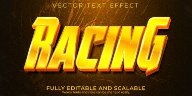 Hızlı yarış metin efekti, düzenlenebilir hızlı ve spor metin biçimi
