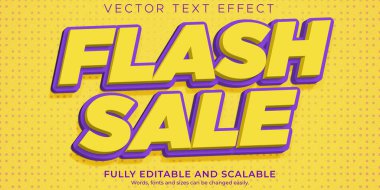 Hızlı satış metni efekti, düzenlenebilir alışveriş ve metin biçimi