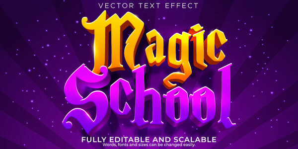Editable text effect magic, 3d cartoon and comic font style