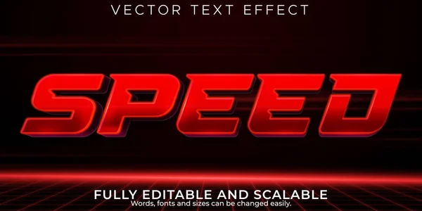 Speed Race Texteffekt Editierbarer Schneller Und Sportlicher Textstil — Stockvektor