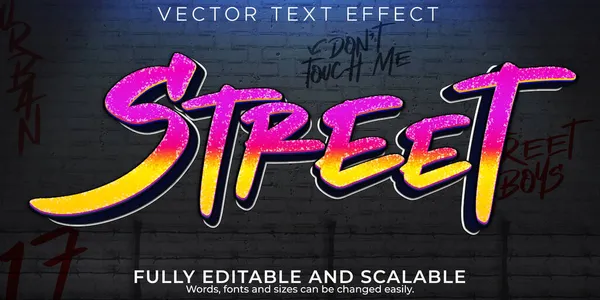 Efecto Texto Graffiti Spray Editable Estilo Texto Calle — Archivo Imágenes Vectoriales