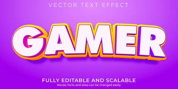 Efeito Texto Gamer Desenho Animado Editável Estilo Texto Cômico — Vetor de Stock