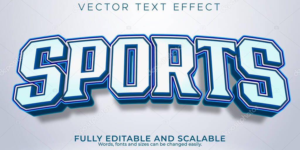 Sport text effect, editable basketball and football text style