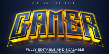 Esport metin efekti, düzenlenebilir oyun ve neon metin biçimi