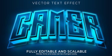Esport metin efekti, düzenlenebilir oyun ve neon metin biçimi