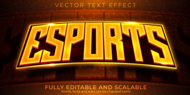 Esport metin efekti, düzenlenebilir oyun ve neon metin biçimi